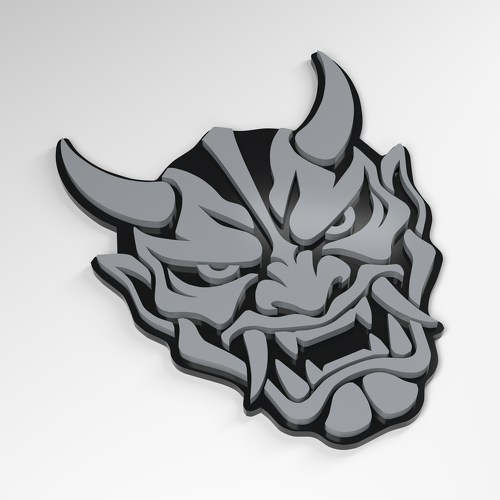 Hannya Street Mask 3D Acryl Badge_1