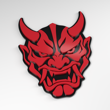 Hannya Street Mask 3D Acryl Badge_3