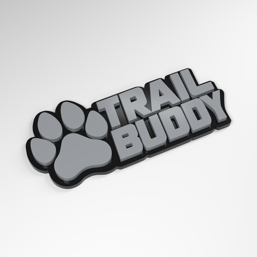 Trail Buddy Paw 3D acrylbadge_1