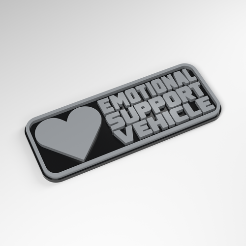 Emotionele Ondersteuning Voertuig 3D Acryl Badge_1