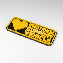 Emotionele Ondersteuning Voertuig 3D Acryl Badge_2
