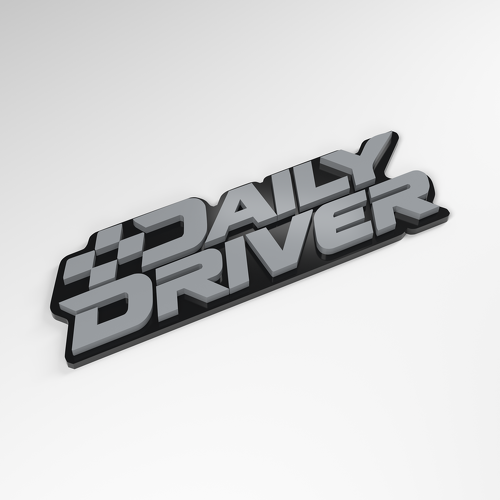 Daily Driver Checker 3D acryl embleem_1