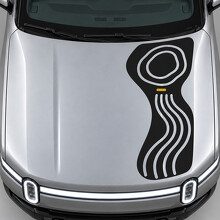 Contour Spine Motorkap Vinyl Decal Sticker voor Rivian R1T 2022_2
