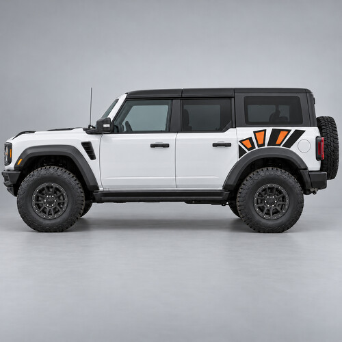 Raptor Rock Shards Achterspatbord Vinyl Decal Sticker voor Ford Bronco 2024_1