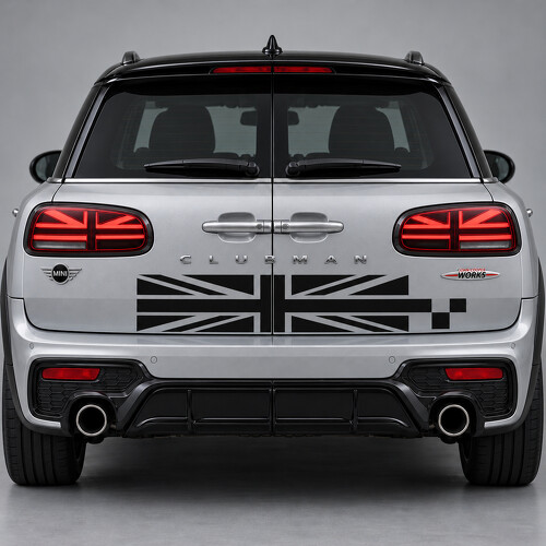 John Cooper Works Union Checker Tailgate Vinyl Sticker voor MINI Clubman 2020_1