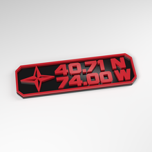 Gegraveerde Coördinaten 3D Acryl Badge_3