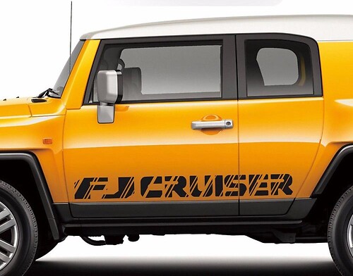 Verouderde FJ Cruiser Logo Zijdeur Vinyl Decal Sticker voor Toyota FJ Cruiser