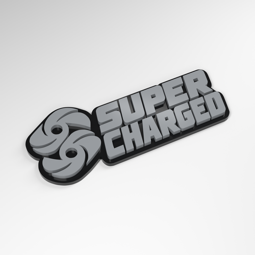 Supercharged 3D acryl auto-embleem