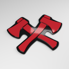 Kruisende Assen 3D Acryl Autobadge_3