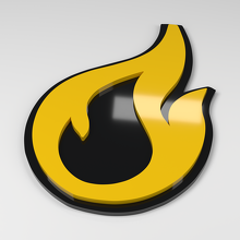 Flame 3D Acryl Autoschild_2