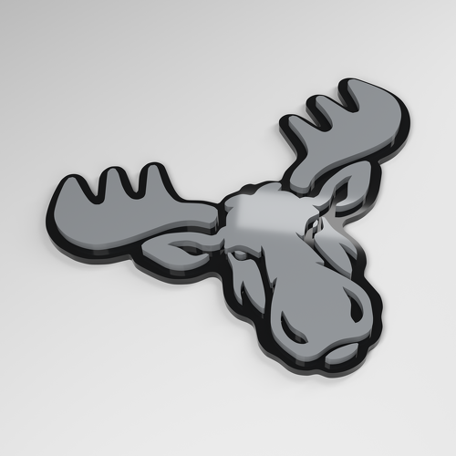 Moose 3D Acryl Auto Embleem_1