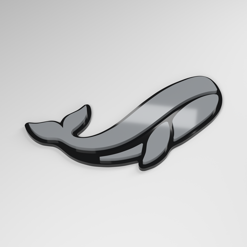 Whale 3D Acryl Auto Embleem_1