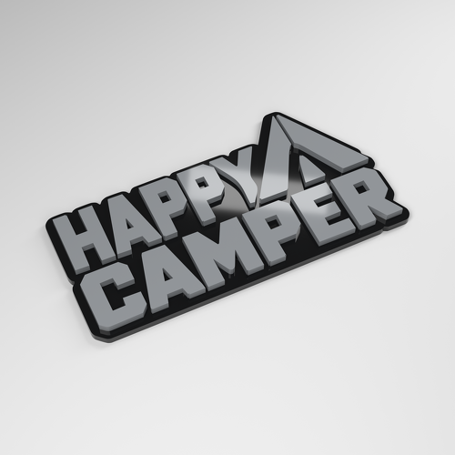 Happy Camper 3D Acryl Auto Embleem_1