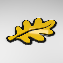 Oak Leaf 3D Acryl Autobadge_2