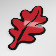 Oak Leaf 3D Acryl Autobadge_3
