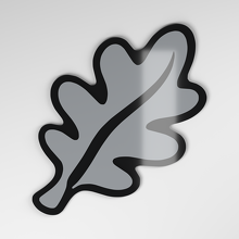 Oak Leaf 3D Acryl Autobadge_4