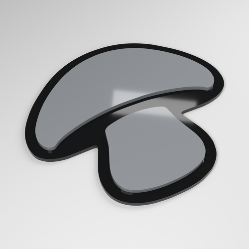 Paddenstoel 3D Acryl Auto Embleem_1