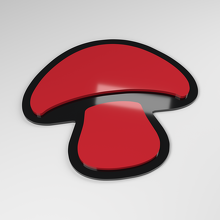 Paddenstoel 3D Acryl Auto Embleem_3