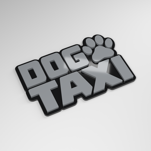 Dog Taxi 3D Acryl Auto Embleem_1