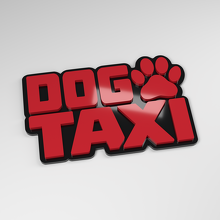 Dog Taxi 3D Acryl Auto Embleem_3