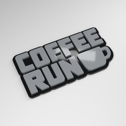 Coffee Run 3D Acryl Auto Embleem_1