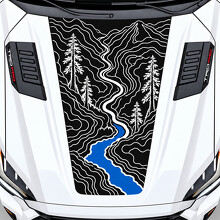 TRD Pro Forest River Motorkap Vinyl Decal Sticker voor Toyota Sequoia III (XK80) 2022-heden_2