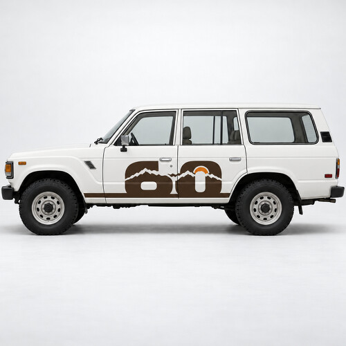 Number Ridge Zijvinyl Sticker voor Toyota Land Cruiser FJ60 1981–1987_1