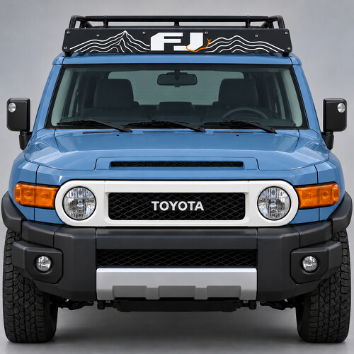 Contour Horizon Dakdrager Windgeleider Vinyl Decal Sticker voor Toyota FJ Cruiser 2014_1