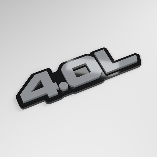 4.0L 3D Acryl Auto Embleem_1