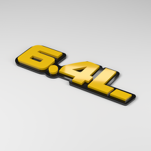 6.4L 3D acryl autobadge_2