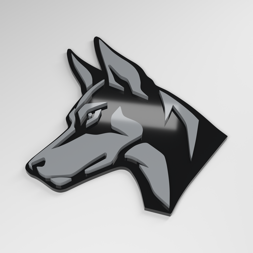 Doberman 3D Acryl Autobadge_1