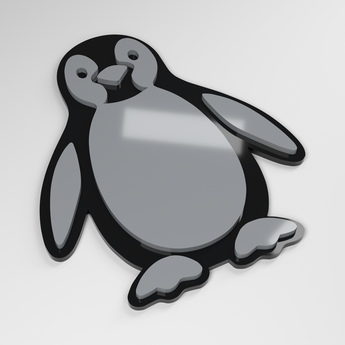 Penguin 3D Acryl Auto Embleem_1