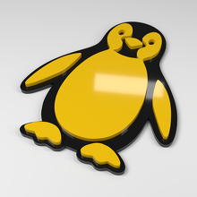 Penguin 3D Acryl Auto Embleem_2