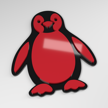 Penguin 3D Acryl Auto Embleem_3
