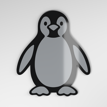 Penguin 3D Acryl Auto Embleem_4