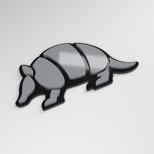 Armadillo 3D Acryl Auto Embleem_1