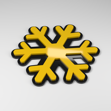 Snowflake 3D Acryl Auto Embleem_2