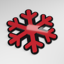 Snowflake 3D Acryl Auto Embleem_3