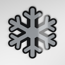 Snowflake 3D Acryl Auto Embleem_4