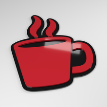Koffiebeker 3D Acryl Auto Badge_3