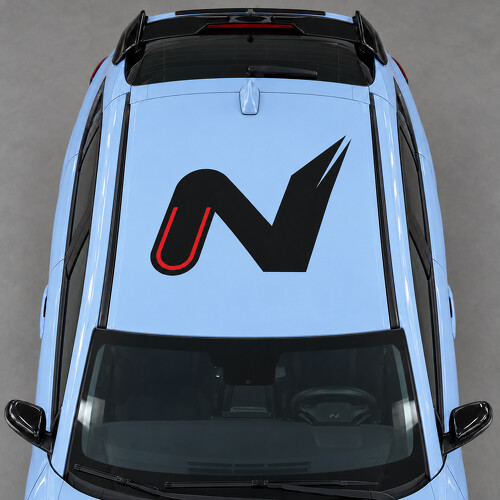 N Apex Dak Vinyl Decal Sticker voor Hyundai Kona N 2022_1