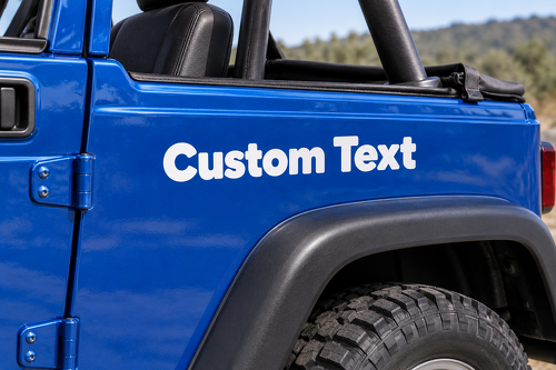Aangepaste lettersletters Vinyl sticker voor Jeep