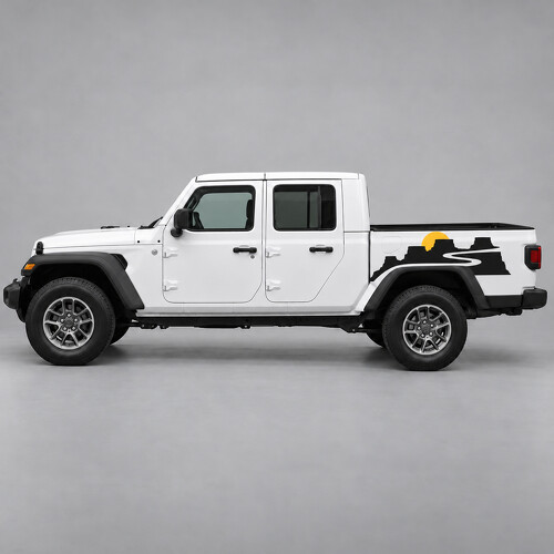 Canyon Switchbacks Bedside Vinyl Decal Sticker voor Jeep Gladiator Sport JT 2020–2026_1