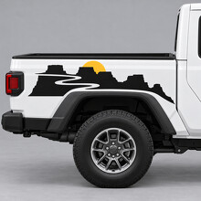 Canyon Switchbacks Bedside Vinyl Decal Sticker voor Jeep Gladiator Sport JT 2020–2026_2