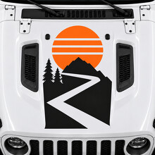 Switchback Sundisc Motorkap Vinyl Decal Sticker voor Jeep Wrangler Unlimited Rubicon JL 2018–2026_2
