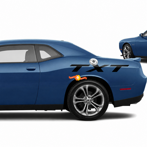 Custom Text Bold Lettering Achterspatbord Vinylsticker voor Dodge Challenger Hellcat