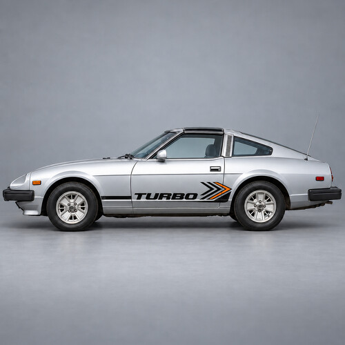 Turbo Chevron Strepen Vinyl Deursticker voor Datsun 280ZX Turbo S130 Tweepersoons T-Top Coupe 1982