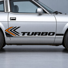 Turbo Chevron Strepen Vinyl Deursticker voor Datsun 280ZX Turbo S130 Tweepersoons T-Top Coupe 1982_2