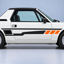 Gespleten Riemstrepen Zijdeur Vinyl Decal Sticker voor Bertone X1/9 1500 Noord-Amerikaanse Targa 1985_2