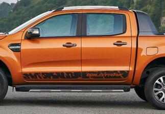 Ford Ranger Wildtrak wilde zijstreep grafische sticker sticker